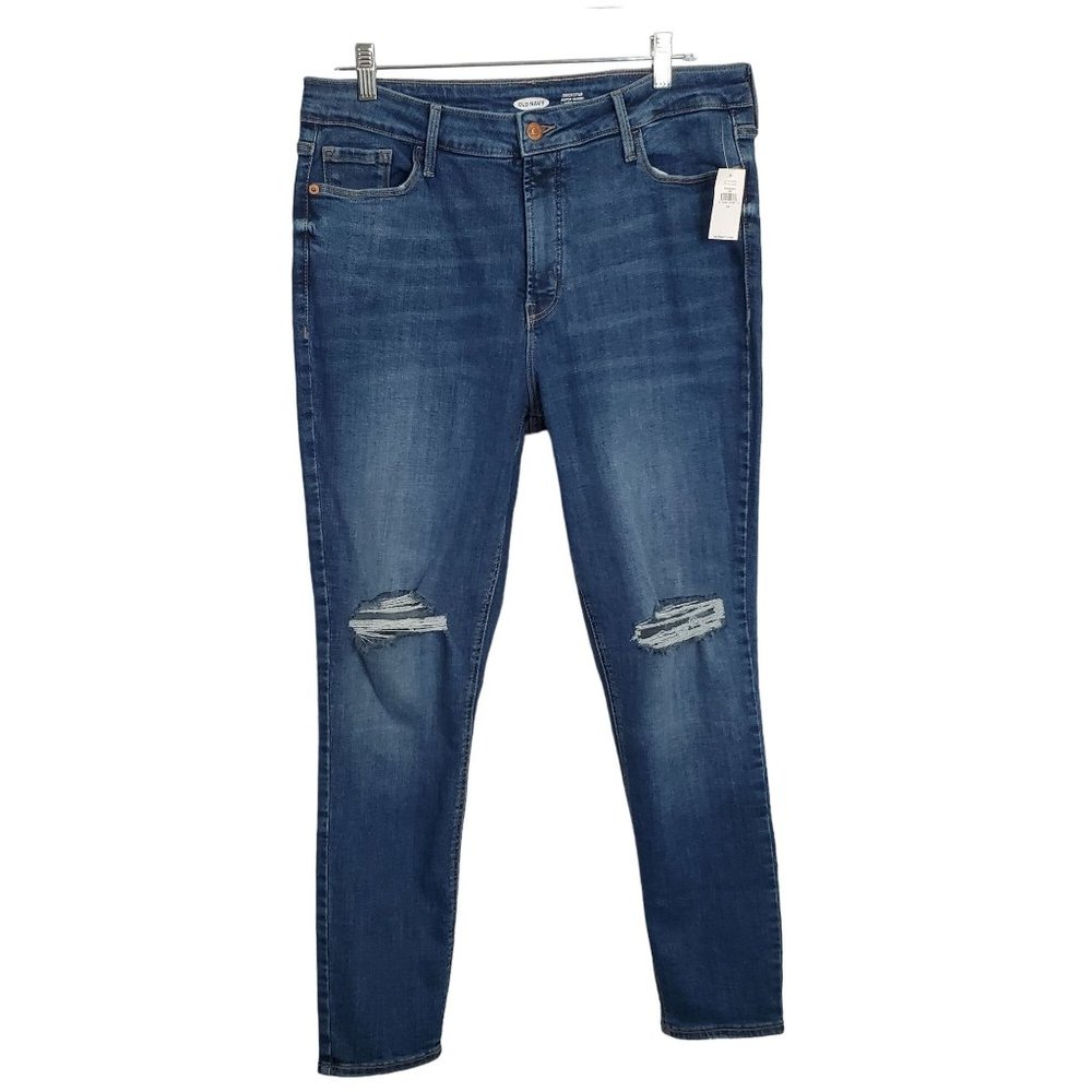 Old Navy NWT Womens Sz 14 Jeans Rockstar Super Skinny Hi Rise Secret Slim Pocket